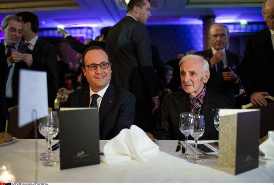 Avec François Hollande en janvier 2018 au dîner du Conseil de Coordination des organisations Arméniennes de France