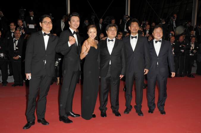 Oh Seung-Uk, Jeon Do-Yeon, Kim Nam-Gil à la projection de The Lobster