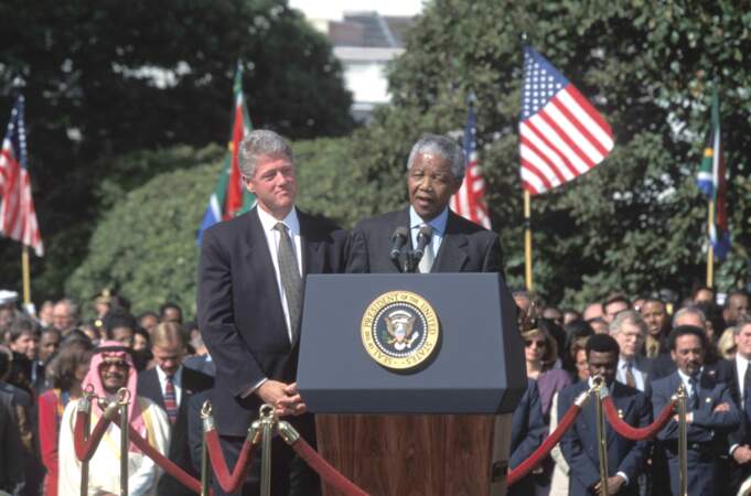 Bill Clinton reçoit Nelson Mandela