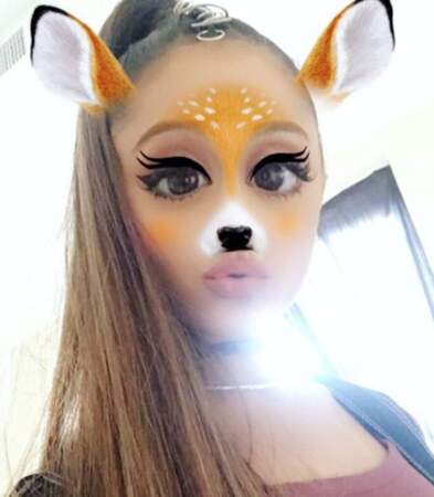 Ariana Grande s'est transformée en biche sur Snapchat... 