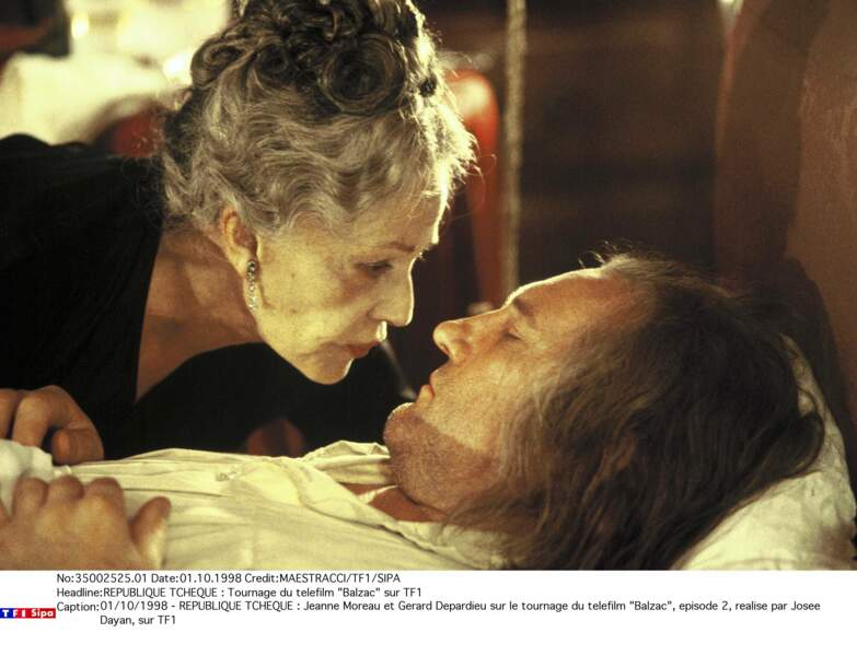 Avec Gérard Depardieu dans le téléfilm Balzac pour TF1 (1998)