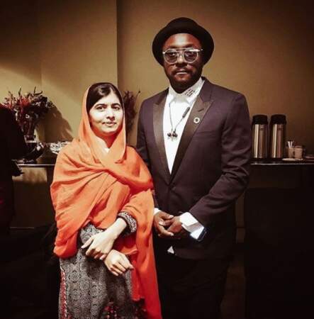 Pendant ce temps-là, Will.i.Am a eu la chance de rencontrer Malala. 