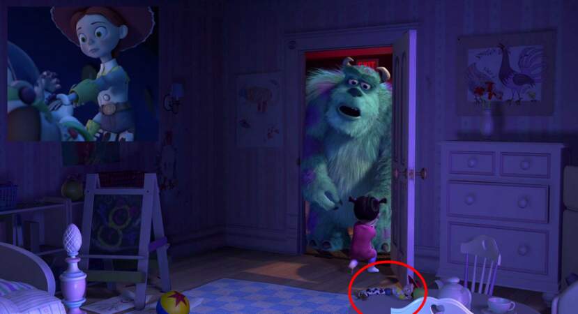 Monstres & Cie : La petite Bouh possède une poupée Jessie (Toy Story 2)