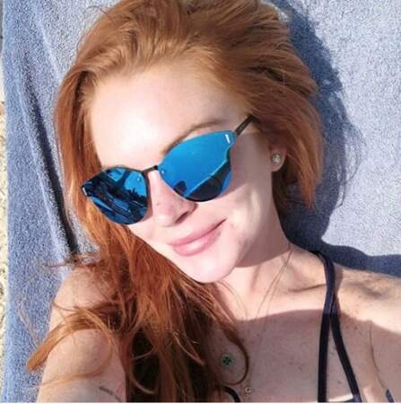 Lindsay Lohan a pris le soleil