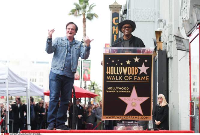 Pour inaugurer son étoile, Quentin Tarantino a pu compter sur la présence de son ami Samuel L.Jackson...