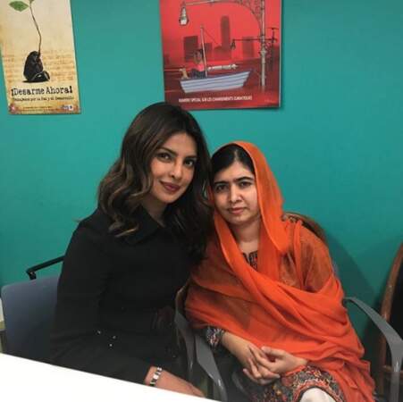 Moment privilégié pour Priyanka Chopra et Malala Yousafzai.