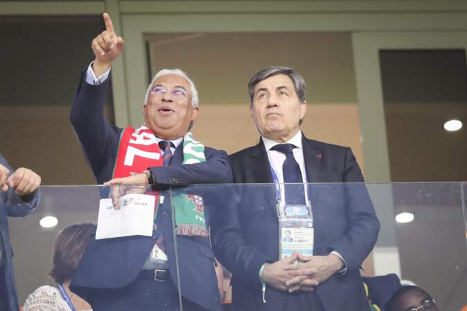Le premier ministre portugais Antonio Costa, et Fernando Gomes, le vice-président de l'UEFA