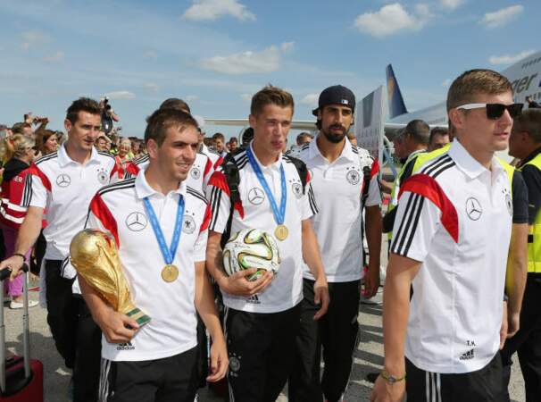 Miroslav Klose, Philipp Lahm, Lars Bender, Sami Khedira et Toni Kroos