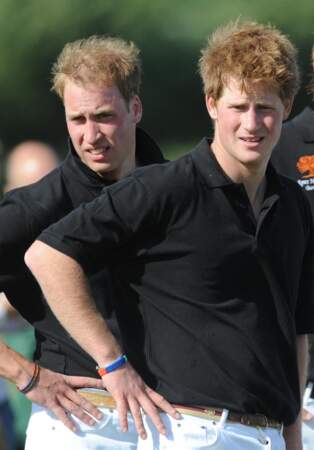 En 2008, William a moins de cheveux et Harry a bien grandi, l'amour du polo les unit...