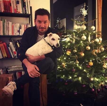 Maxime Guény, qui a fêté Noël avec son chien...