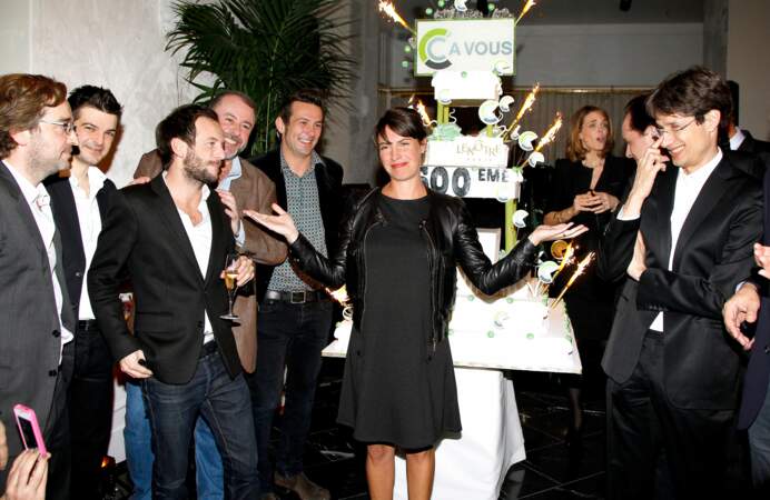 Alessandra et toute son équipe fêtent la 500e de C à vous (2012)