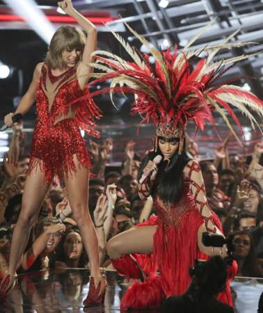 Pour célébrer leur réconciliation, Nicki Minaj et Taylor Swift ont chanté Bad Blood ensemble.