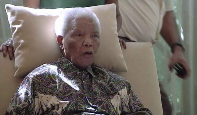 Nelson Mandela, très affaibli, en avril 2013