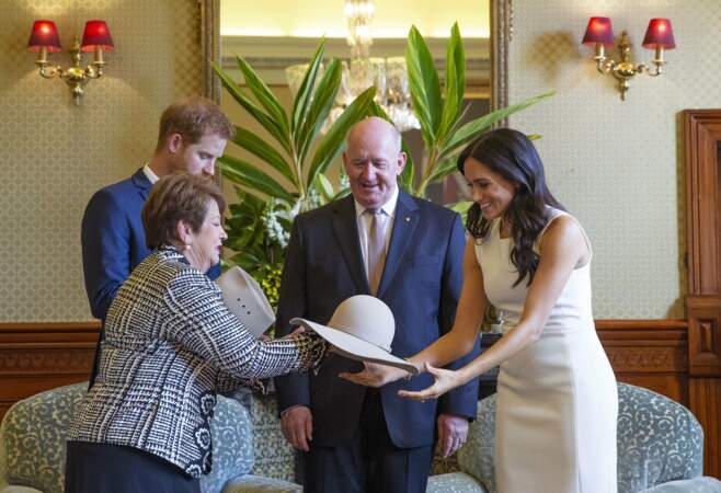 Le prince Harry et Meghan Markle ont été reçus par le gouverneur général d'Australie Peter Cosgrove et son épouse