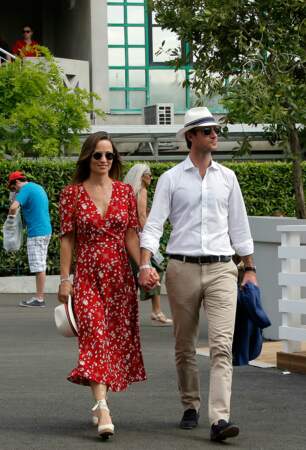 Pippa Middleton et son époux dans les allées de Roland Garros