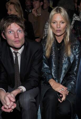 Kate Moss et son petit ami, le comte Nikolaï von Bismarck, au défilé Dior