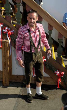 Franck Ribéry en tenue bavaroise... (mais pour sa défense, même Brad Pitt serait ridicule avec)