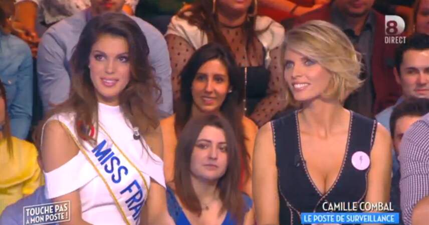 Alerte décolletés ! Voici d'abord celui de Sylvie Tellier, directrice générale de la société Miss France...