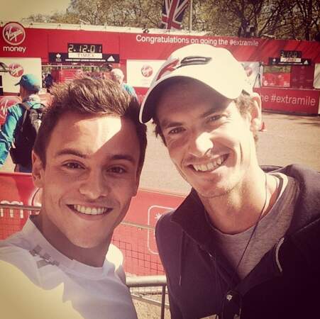 Un petit selfie avec un autre athlète britannique de talent : le tennisman Andy Murray
