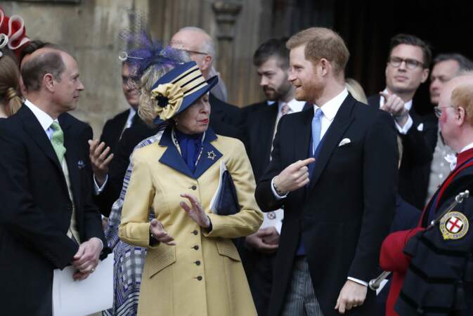 Le prince Harry et sa grande tante la princesse Anne au mariage royal de Gabriella Windsor