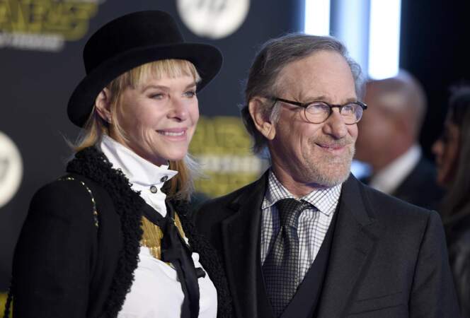 Steven Spielberg n'a jamais loupé une avant-première Star Wars, avec sa femme Kate Capshaw