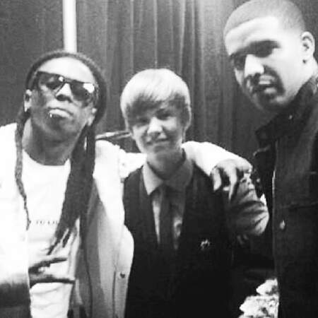 Ici, il est en compagnie de Lil' Wayne et Drake