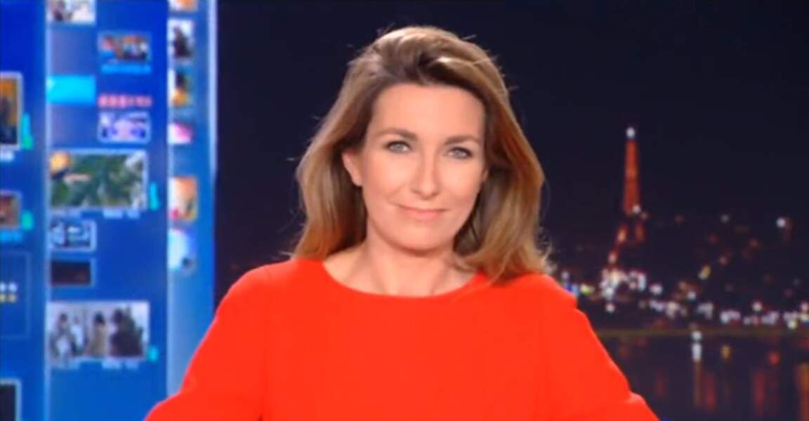 Même tendance pour Anne-Claire Coudray, présentatrice du JT sur TF1.