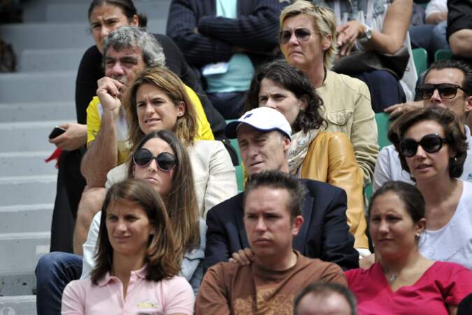 Capitaine de l'équipe de Fed Cup, Amélie Mauresmo est venue encourager les dernières Françaises en lice.