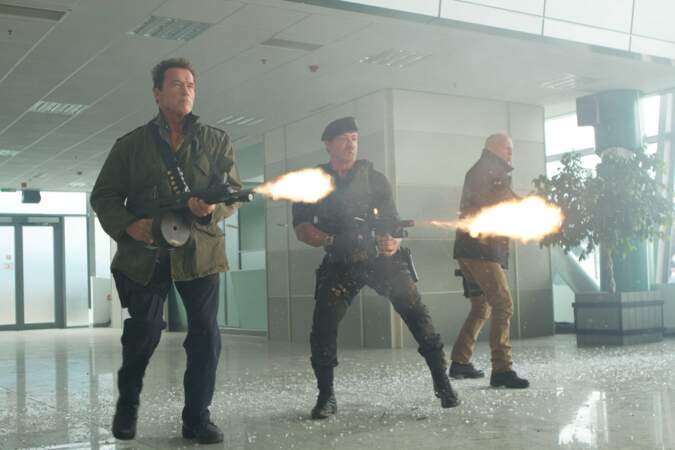 Expendables 2 unité spéciale (2012) : Arnold Schwarzenegger, Sylvester Stallone, Bruce Willis