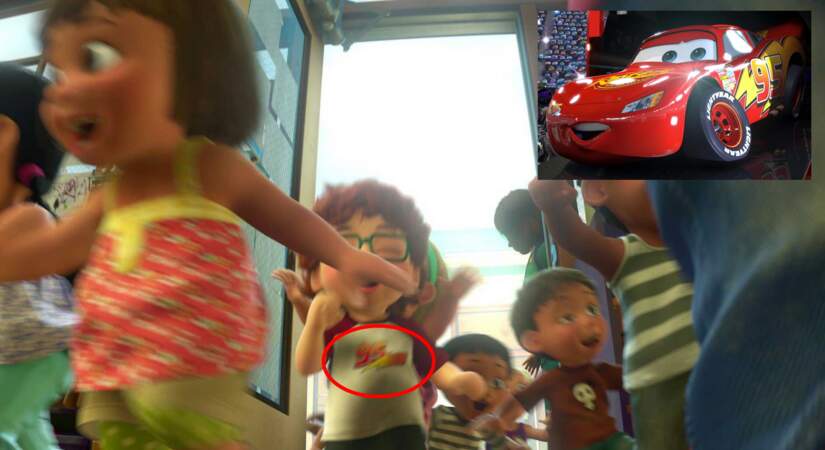 Toy Story 3 : le célèbre numéro de Flash McQueen est aussi porté sur le t-shirt d'un petit garçon