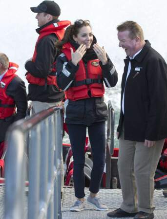 Amatrice de sensations fortes, Kate a pris place à bord d'un jetboat !