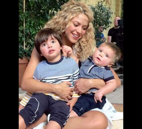 Milan et Sasha, les fils de Shakira et Gerard Piqué. 