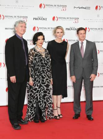 Charlene de Monaco avec les présidents des différents jurys : Patrick Duffy, Bianca Jagger et Eric Close.