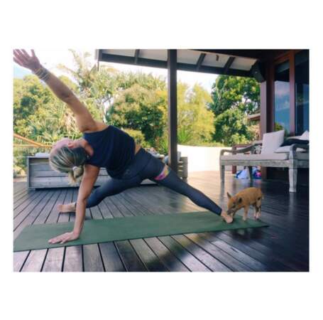 Sinon, on peut aussi faire du yoga avec son cochon domestique, comme Elsa Pataky. 