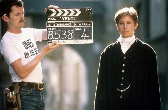 Barbra Streisand en 1983 sur le tournage du film Yentl, qui a valu un autre oscar au compositeur Michel Legrand 