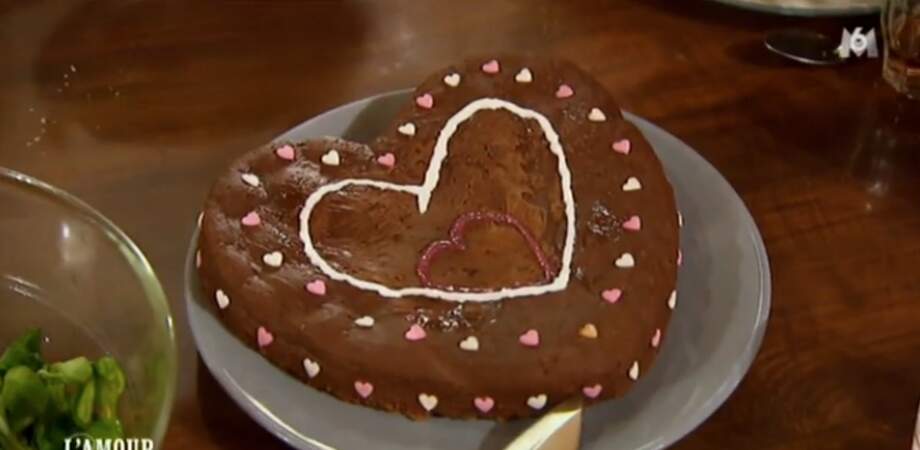 Le gâteau coeur d'Aline vous aimez ? En tout cas, le message est passé !