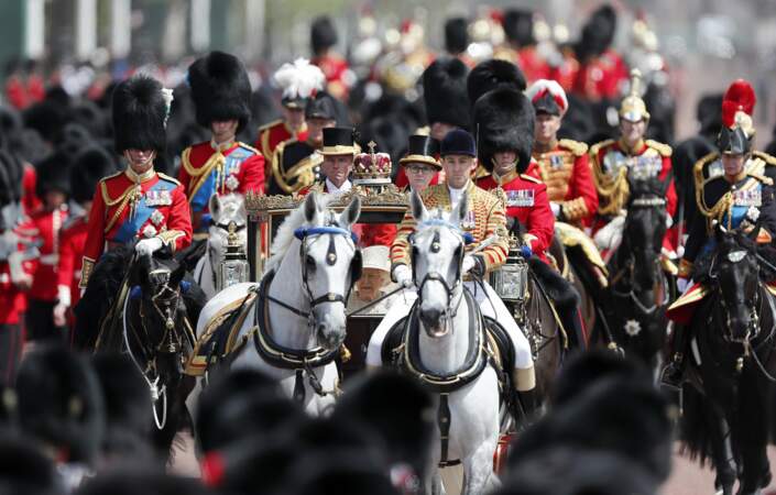 1400 soldats, dont 200 à cheval, ont défilé ce 8 juin pour Trooping the Colour