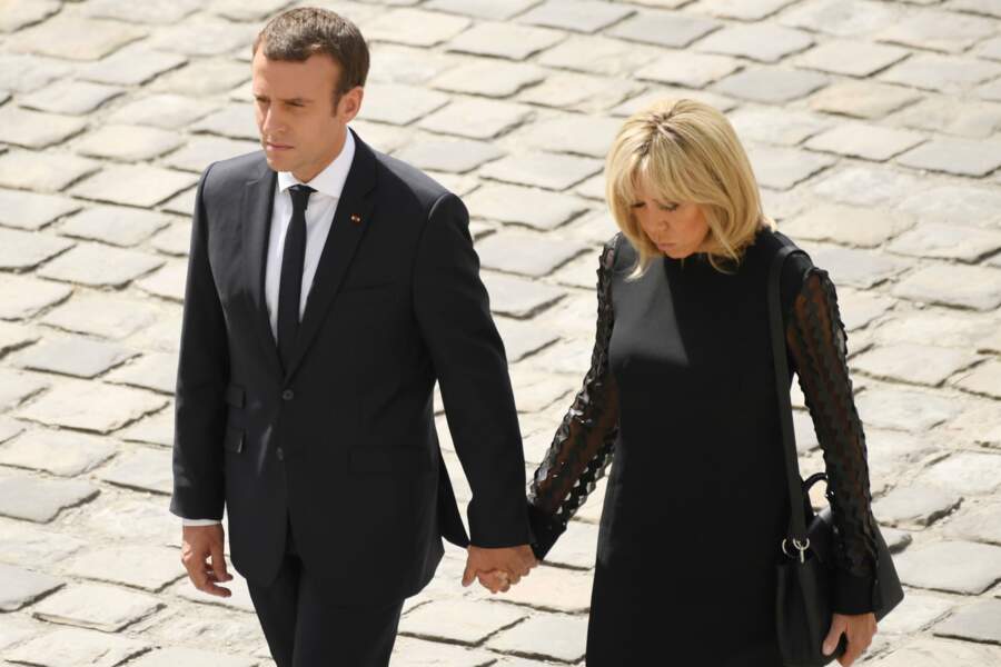 Le chef d'État était venu accompagné de son épouse Brigitte