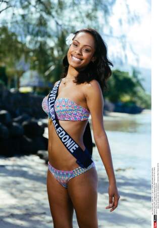 Miss Nouvelle-Calédonie, Gyna Moereo lors de la séance photo en maillot de bain