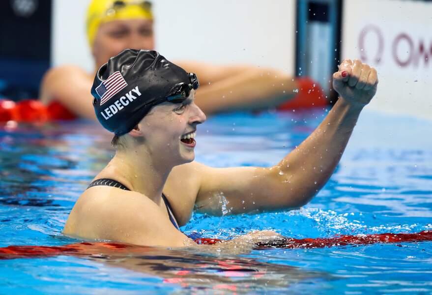 Katie Ledecky, nageuse américaine 5 fois championne olympique (400, 800 et 1500 m)