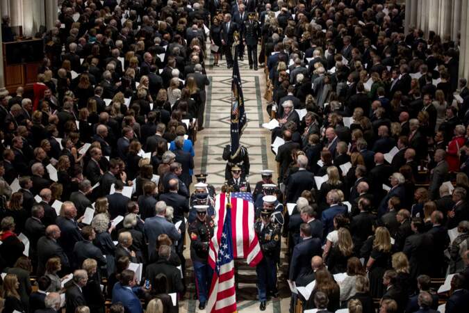 Les obsèques de George H. W. Bush se tenaient mercredi 5 décembre à la Cathédrale nationale de Washington
