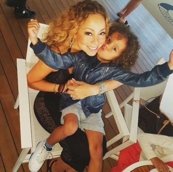 Mariah Carey et son fils Morrocan. 