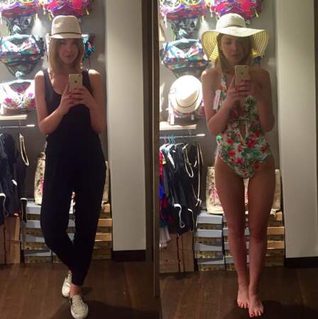 Shopping time pour Eléonore Boccara, miss météo d'iTÉLÉ, à la recherche d'un maillot de bain. 