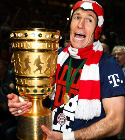 D'autres gens heureux ? Les joueurs du Bayern, à l'image d'Arjen Robben ! 