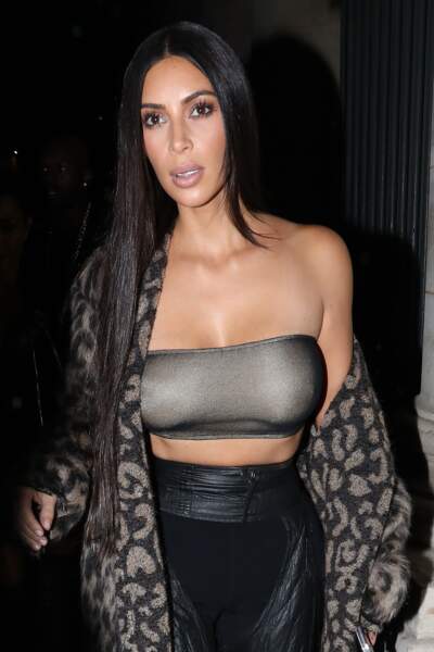 La fille : Kim Kardashian, qui sortait du défile Offwhite