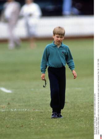 Le prince William assiste à un match de polo en 1989