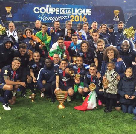 Déjà champion de France, le PSG s'est offert en plus la Coupe de la Ligue 