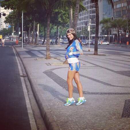 Dans la série, les vacances de Ludivine Sagna au Brésil, voici l'étape jogging ! 