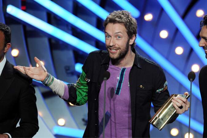2009, Chris Martin le leader du groupe Coldplay, tout sourire