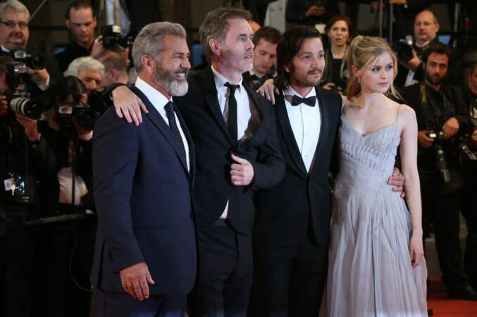 Et celle de Blood Father : Mel Gibson, le réalisateur Jean-François Richet, Diego Luna et Erin Moriarty